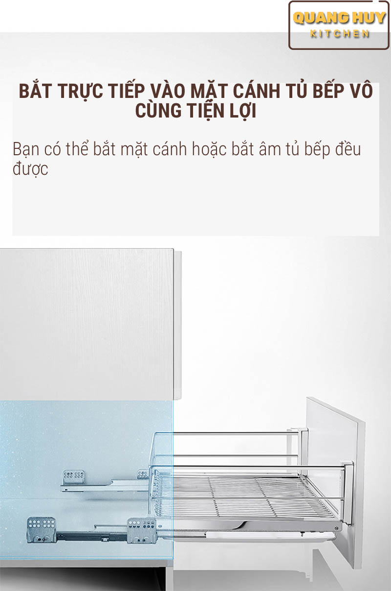 Giá xoong nồi tủ dưới inox sơn Nano bảo hành 10 năm không han gỉ thương hiệu Grob