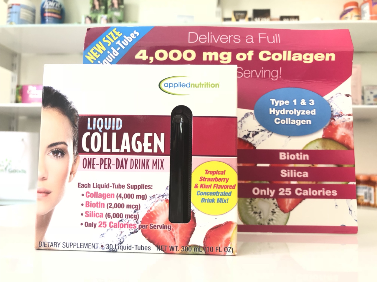 Thực phẩm bổ sung: Collagen Ống Applied Nutrition Liquid Collagen 4000mg 30 tubes nhập Mỹ