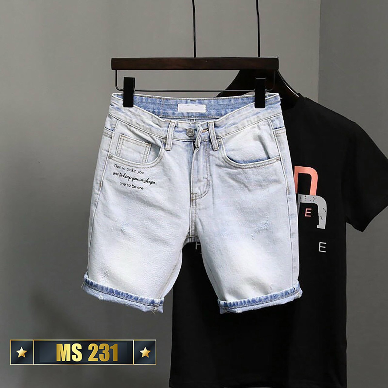 Quần short jean nam co giãn màu xanh trơn, quần sọt nam mẫu mới chất denim cao cấp thời trang Benny Fashion - MQ231