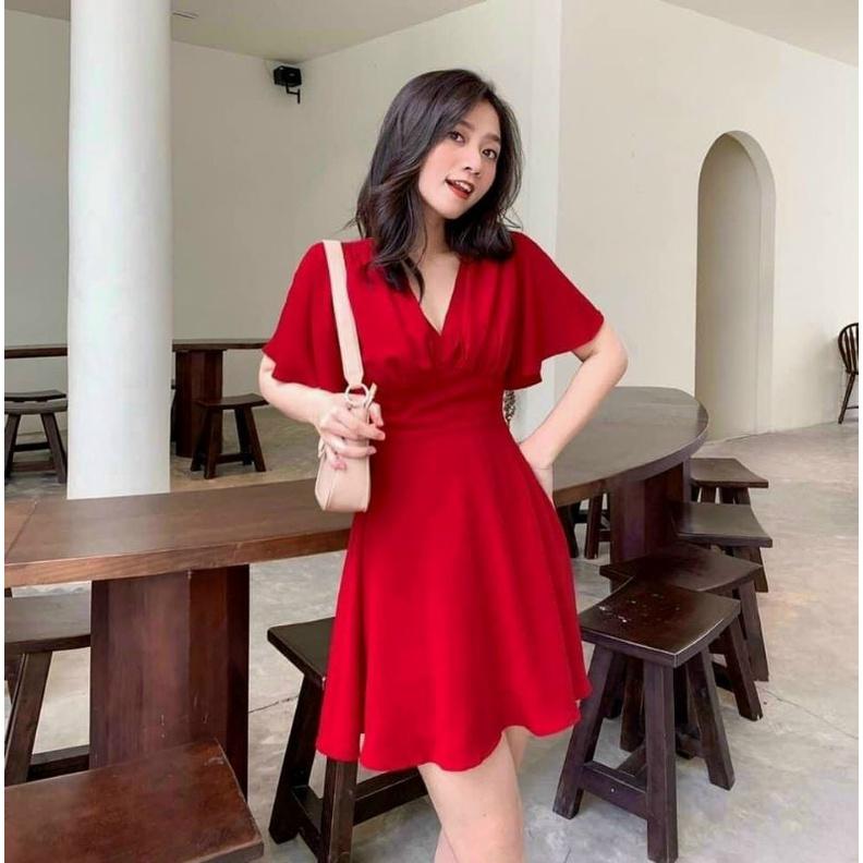 ĐẦM NỮ TAY CÁNH TIÊN NHÚN EO ĐI TIỆC