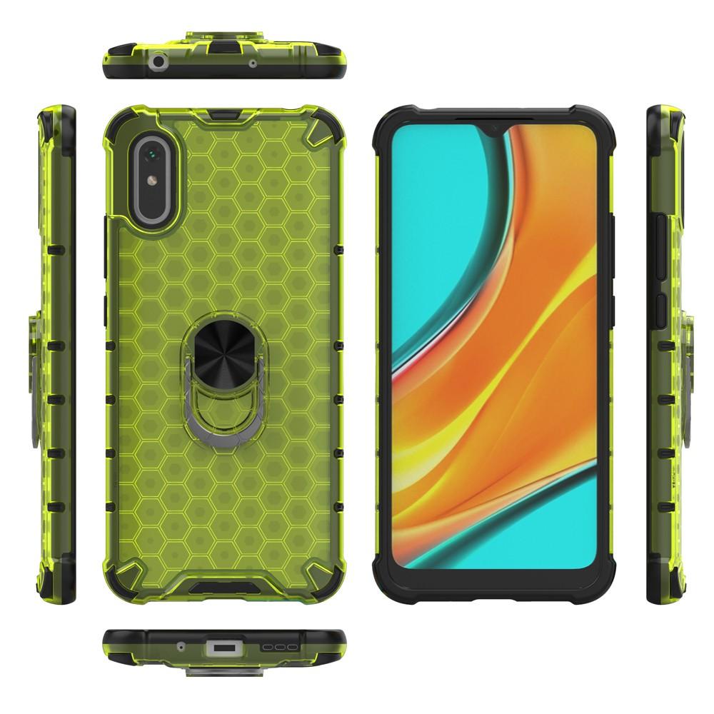 Ốp lưng cho Xiaomi Redmi 8 8A 9 9A 9C chống sốc họa tiết tổ ong kèm nhẫn iring