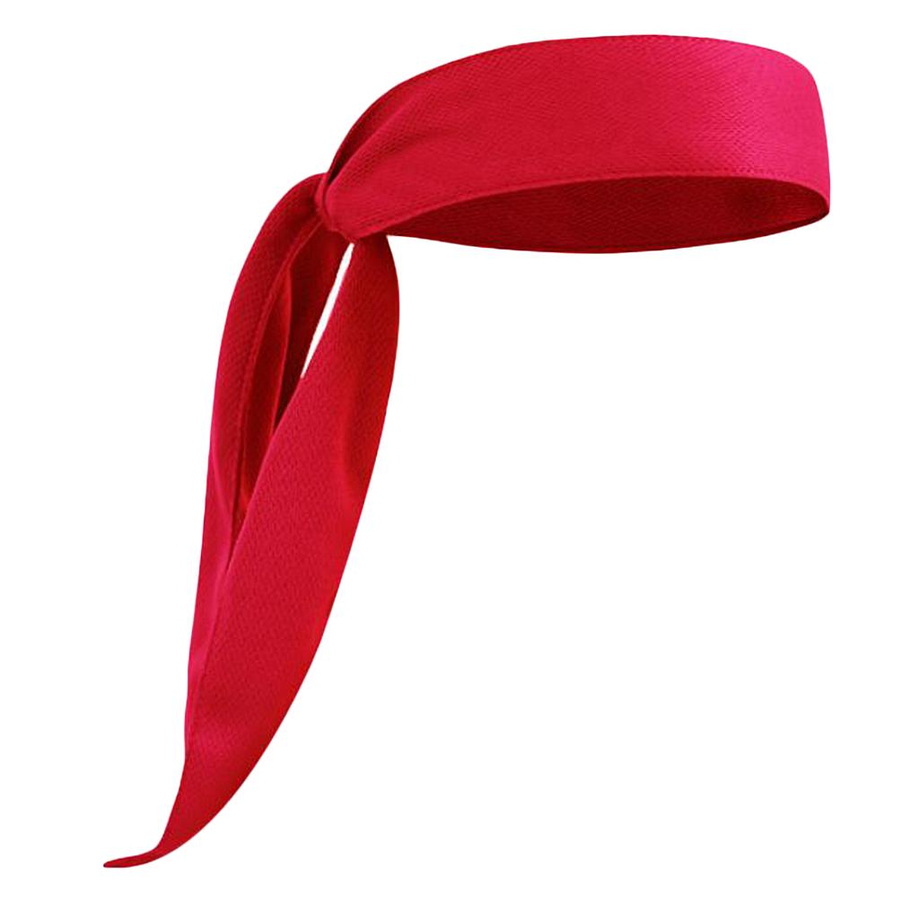 Men Women Sports Headband Tennis Running Fitness Sweatband Hairband red