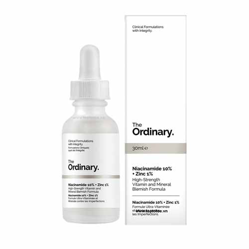 Tinh Chất Hỗ Trợ Giảm Mụn &amp; Giảm Thâm The Ordinary Niacinamide 10% + Zinc 1% 30ml