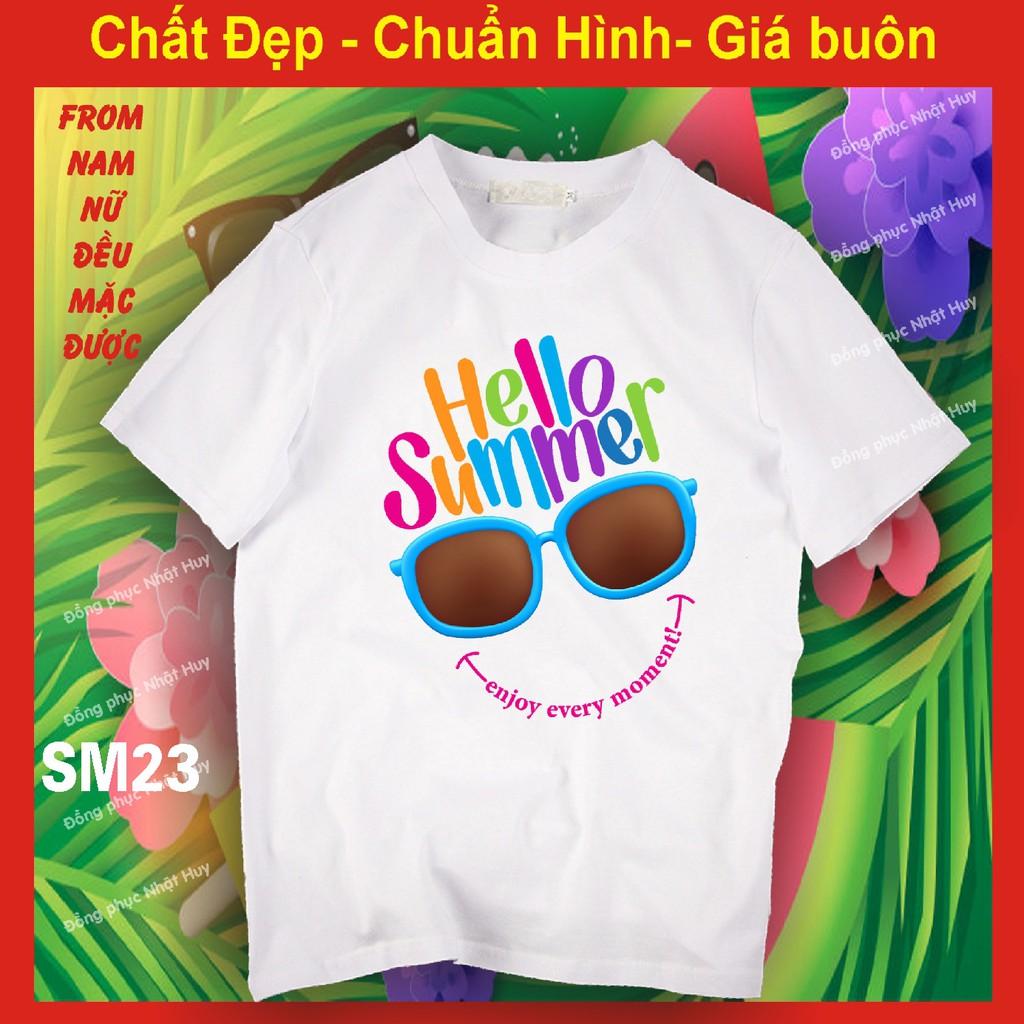 áo đi biển SM20 đủ size,du lịch,chơi,nhóm hello summer,thun,phông,đồng phục