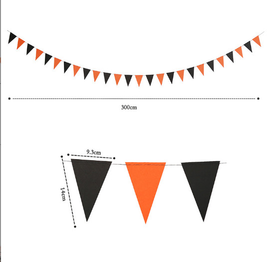 Dây treo giấy tam giác Halloween 9cm