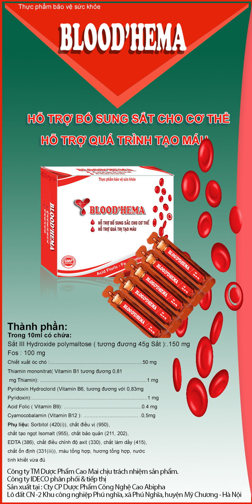 Sản phẩm uống bổ máu BloodHema