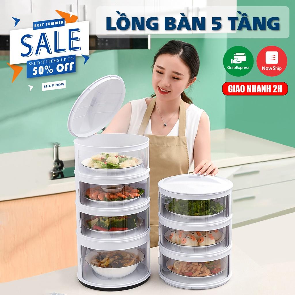 Lồng bàn giữ nhiệt 5 gấp gọn thông minh