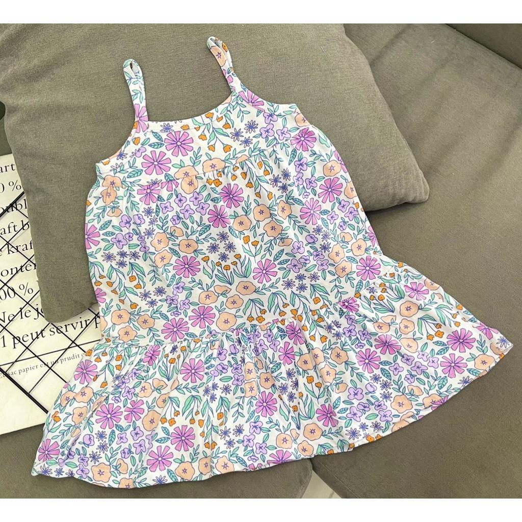 Đầm váy babydoll mùa hè cho bé gái size 6-18kg chất thun cotton mềm mịn mát