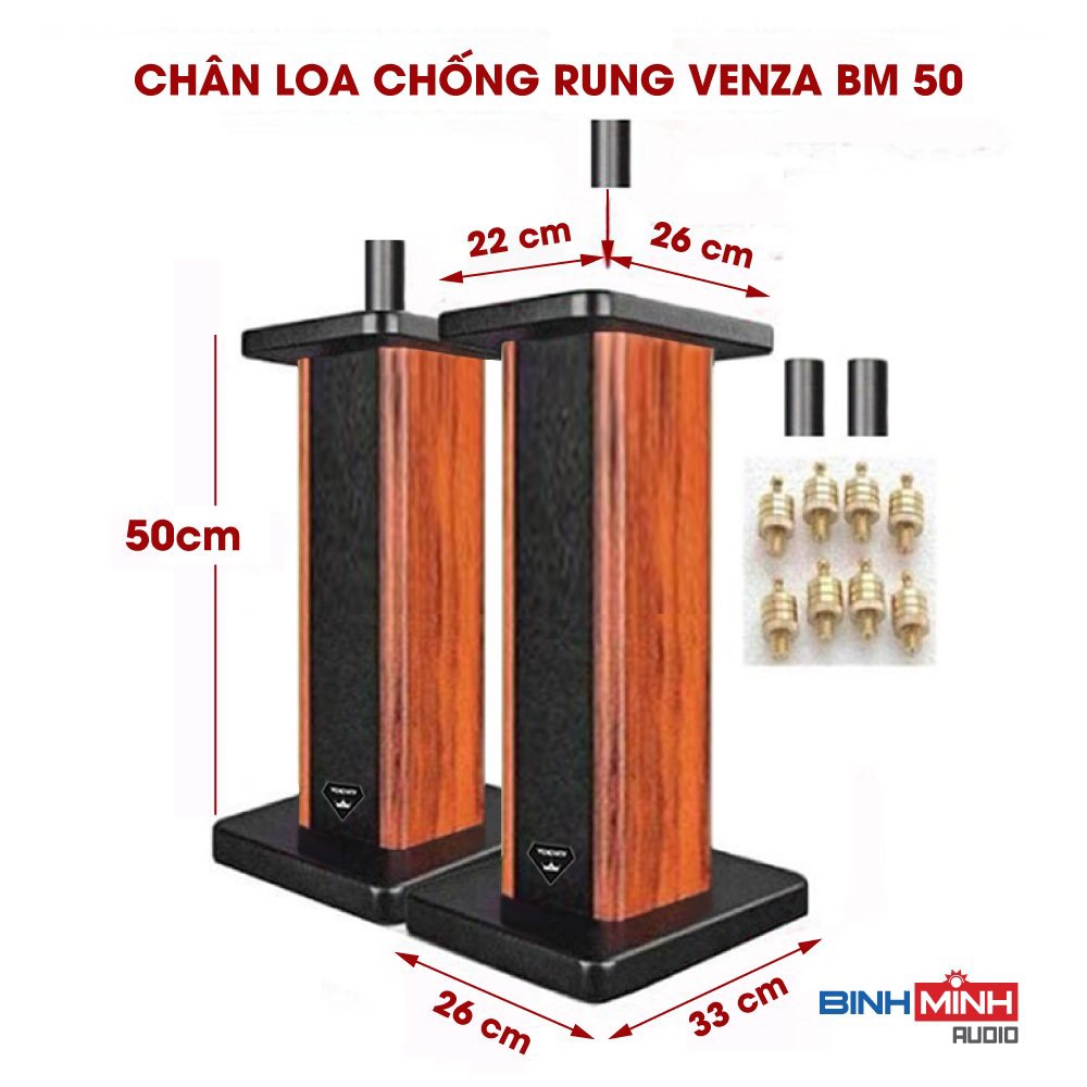 Chân loa gỗ chống rung Venza BM 50 (1 đôi)