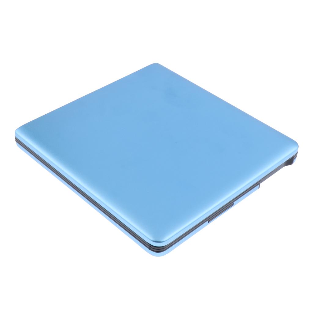 External DVD Drive USB 3.0 Slim Aluminum Portable CD DVD Optical Drive Burner Writer Player, Great for PC Computer