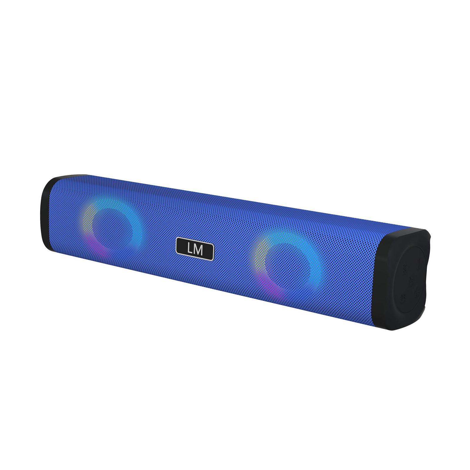 Wireless Sound Bar USB Powered Desktop Speaker for Cellphones Tablet Grb Blue