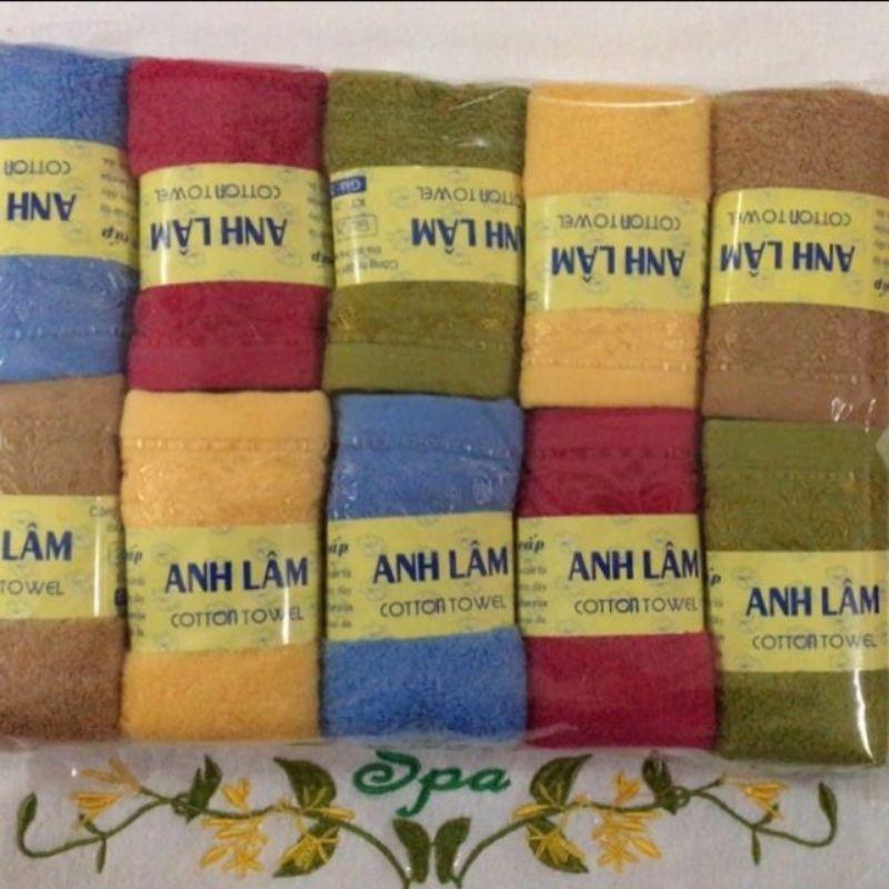 Khăn mặt cotton Anh Lâm cao cấp nhiều màu