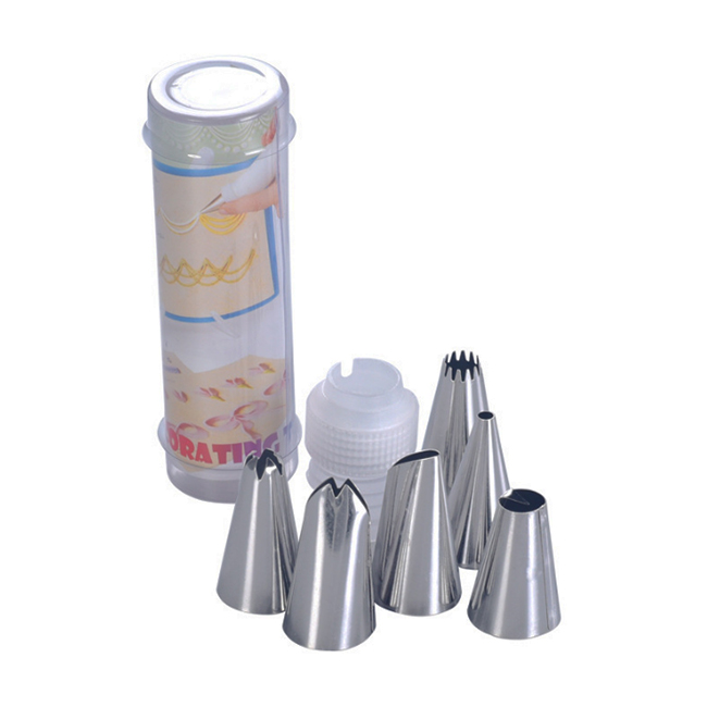 Bộ 6 đui bắt kem inox kèm chốt