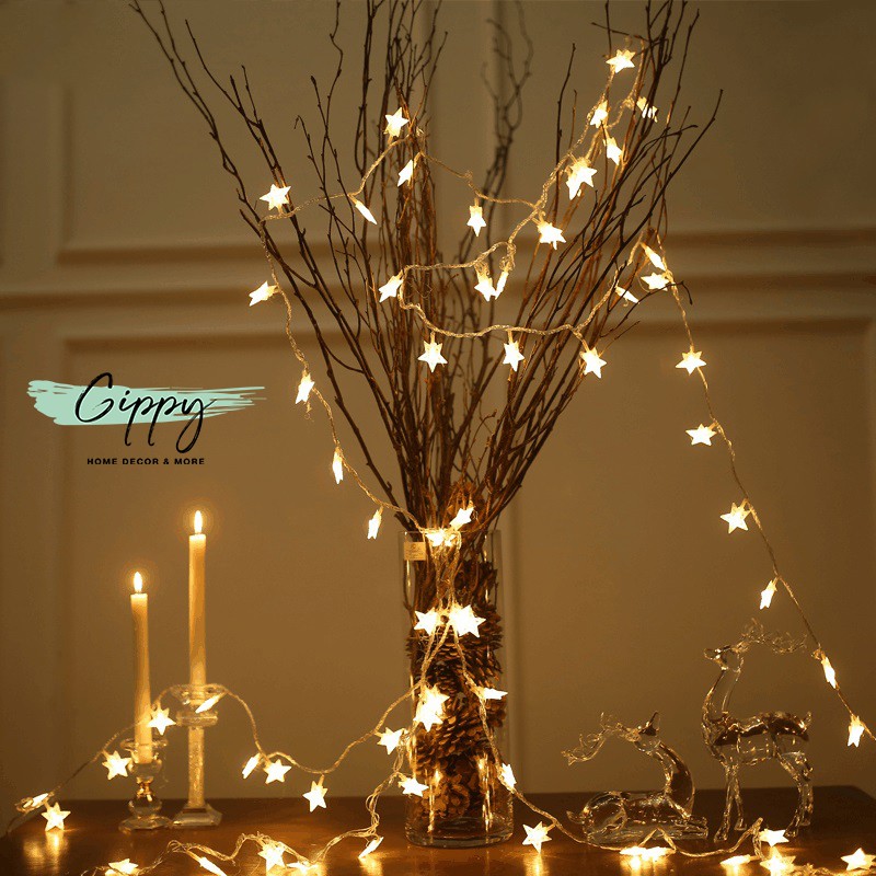 Đèn Led Trang Trí Vintage hình ngôi sao 3met, dùng điện