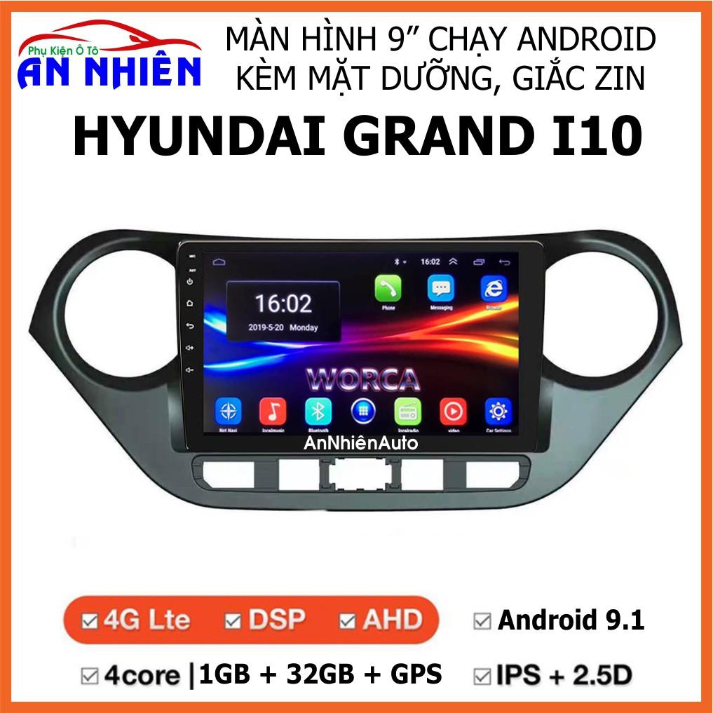 Màn Hình 9 inch Cho Xe HYUNDAI I10 - Chạy Android Tiếng Việt - Đầu DVD Android Kèm Mặt Dưỡng Giắc Zin HUYNDAI I10