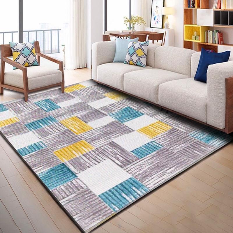 Bắc Âu thảm phòng khách ghế sofa bàn cà phê đệm phòng ngủ đầy đủ phòng ngủ giường tầng giường đơn giản hiện đại máy gia đình có thể giặt được.
