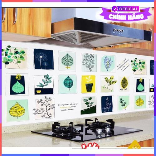 Decal Giấy Vouller Dán Bếp Tráng Nhôm Cách Nhiệt Ô Vuông Khổ 3M Keo Sẵn - Tặng 1 Khăn Mặt 30X40Cm - Hàng Chính Hãng