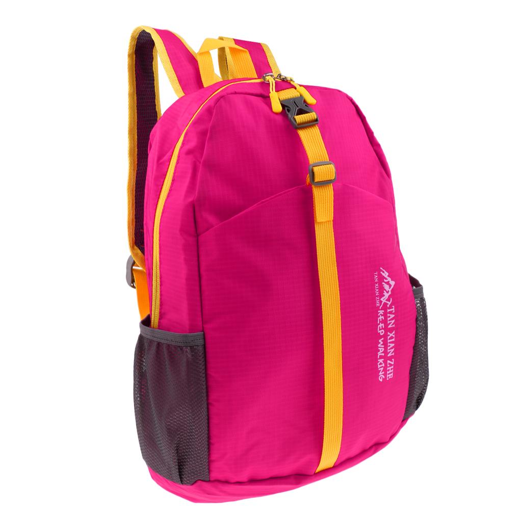 Outdoor Waterproof Foldable Backpack Hiking Bag Camping Rucksack rose