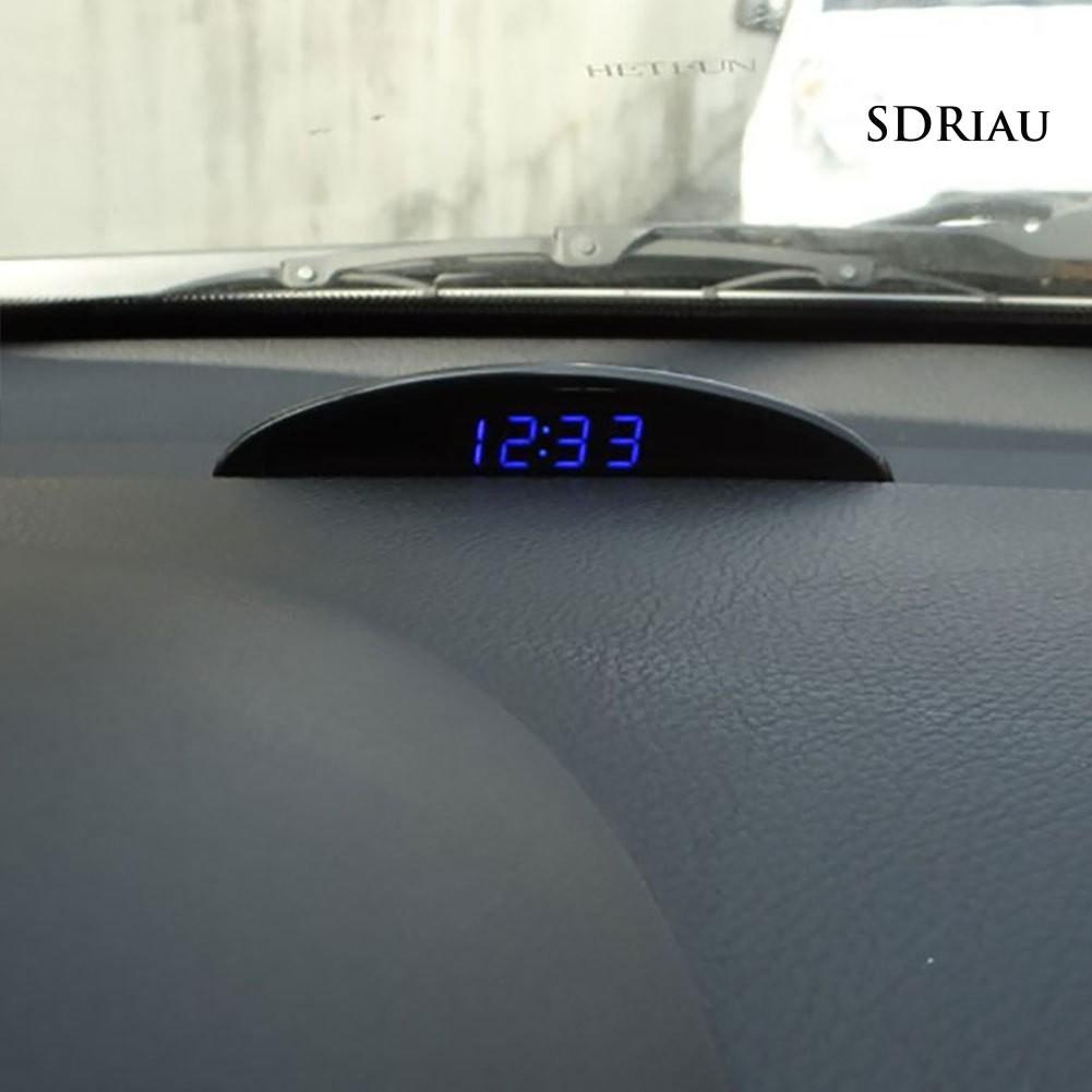 ELECTRONIC Đồng Hồ Điện Tử Có Đèn Led Hiển Thị Nhiệt Độ 3 Trong 1 Cho Xe Hơi