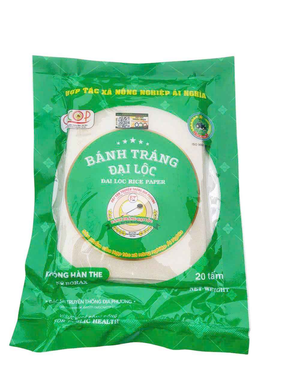 Bánh Tráng Đại Lộc 500g, ocop 4 sao, không hàn the, không phụ gia hương liệu, chất bảo quản