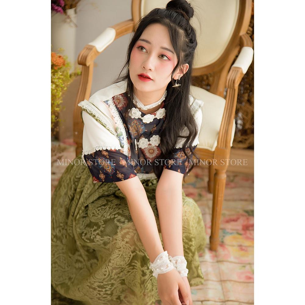 CHÂN VÁY YẾM XANH RÊU
