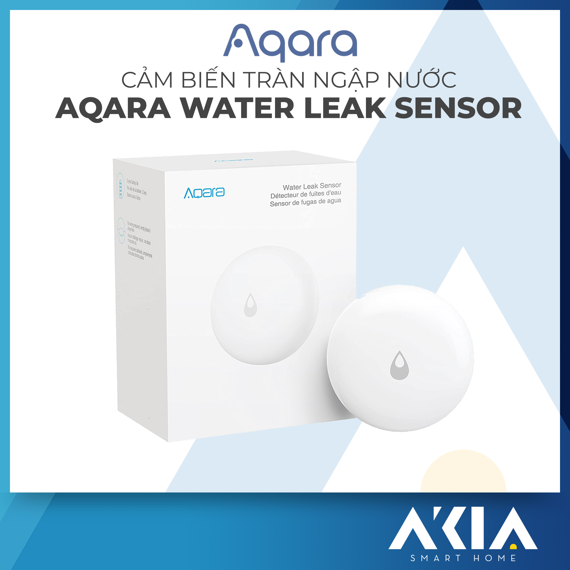 Cảm biến tràn,rò rỉ nước Aqara Water Leak Sensor SJCGQ11LM, hỗ trợ HomeKit