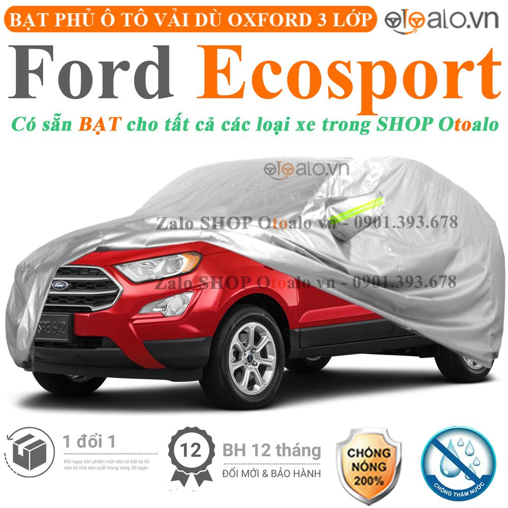 Bạt che phủ xe ô tô Ford Ecosport vải dù 3 lớp CAO CẤP BPXOT - OTOALO