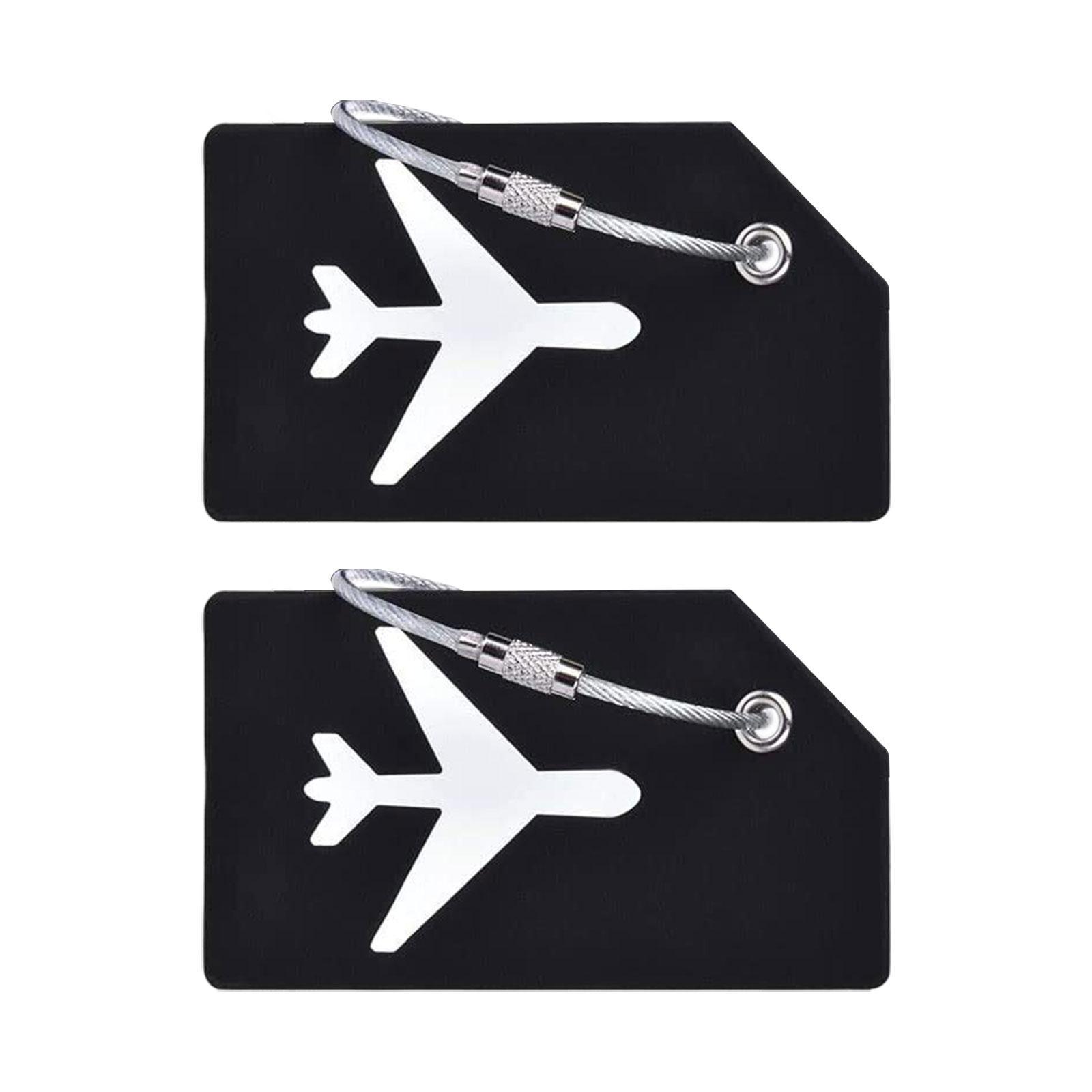 2Pcs Luggage Tags for Suitcases with Name ID Card Portable Suitcase Tag