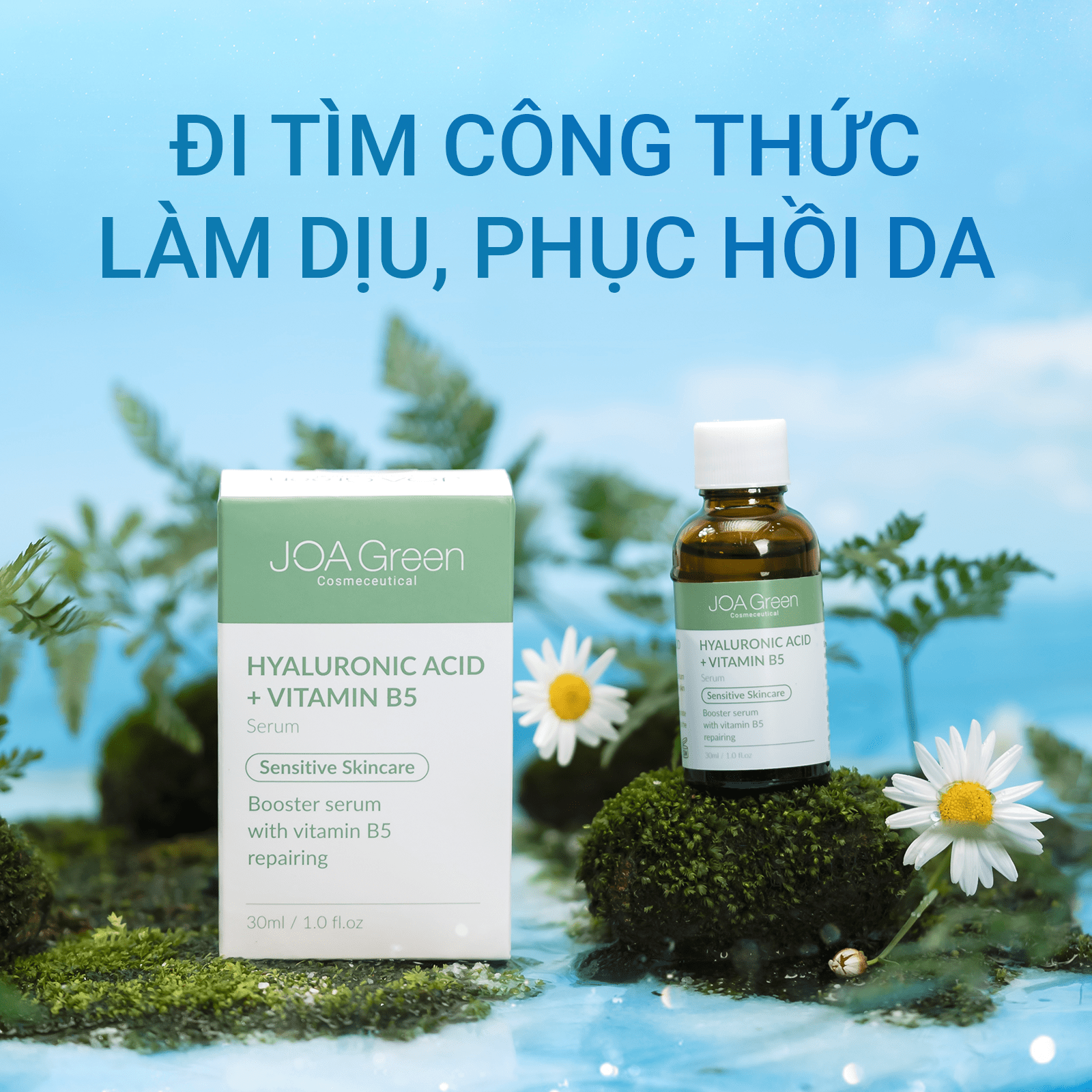 Serum Phục Hồi Da Hyaluronic Acid + Vitamin B5 JOA GREEN 30ml, Serum B5 Tái Tạo Da Và Chống Lão Hoá - Mỹ Phẩm MS COSMETIC