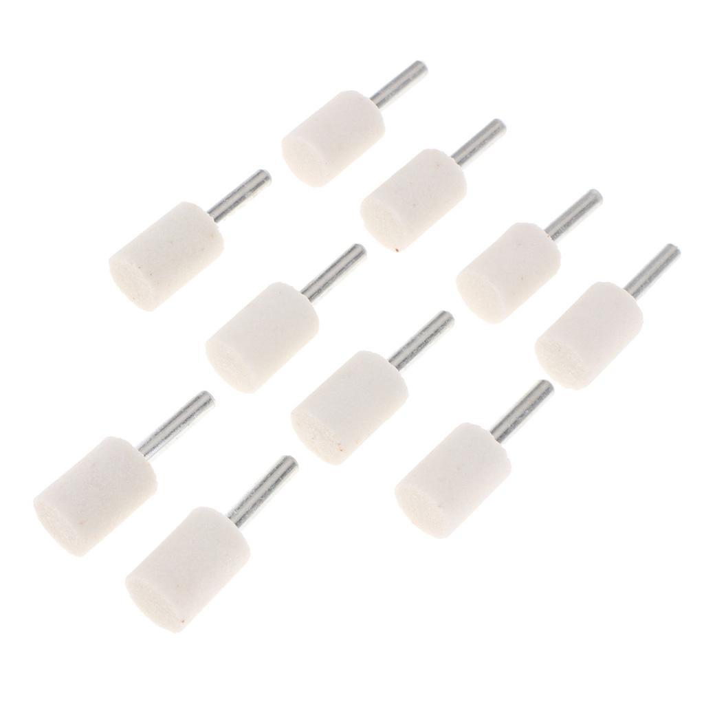 6mm Shank Grinding Head Cylinder Bit Fits Metal Glass Polishing 10pc/set