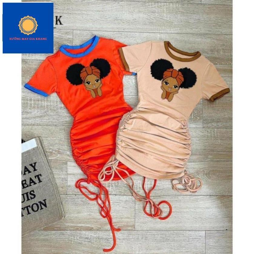 Đầm bé gái ôm body thời trang, sành điệu, thun cotton - Quần áo trẻ em - Gia Khang shop
