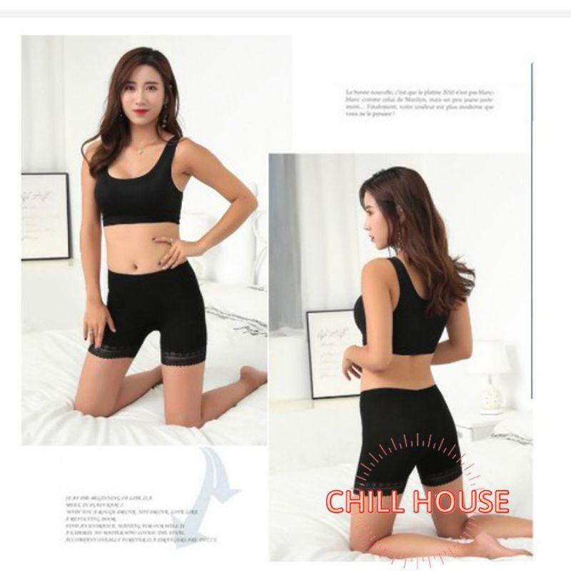 Hàng hót mới về - Quần đùi mặc váy pha ren chất cotton - CHILLHOUSE