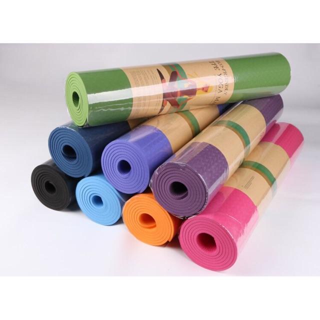 THẢM TẬP YOGA CAO CẤP 8 ly + tặng kèm túi đựng kéo khoá trị giá 100k