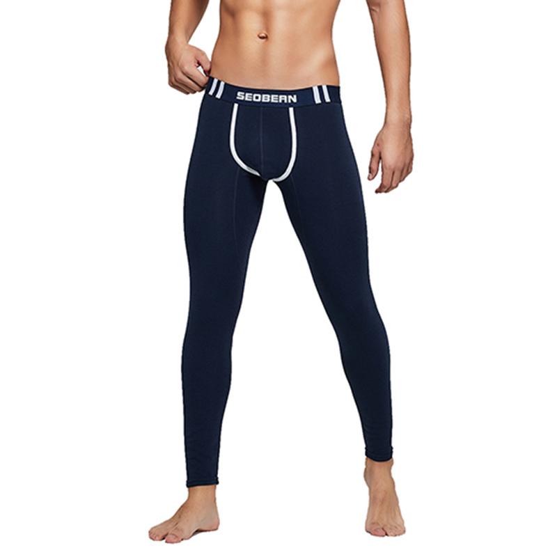 Mới Dài Johns Nam Ấm Căng Giãn Nhiệt Quần Lót Nam Thời Trang Các Phòng Tập Thể Dục Đáy Quần Legging Nhà Pijama Dài Quần Dài