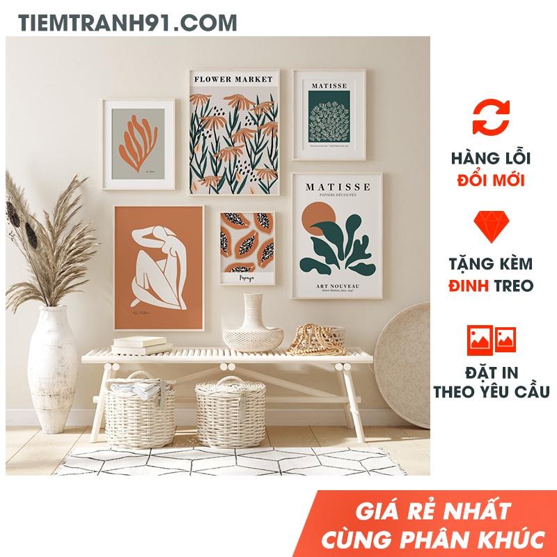 Tranh treo tường trang trí, tranh chủ đề MATISSE mới nhất 2022- Tặng kèm đinh treo tranh - TIỆM TRANH 91