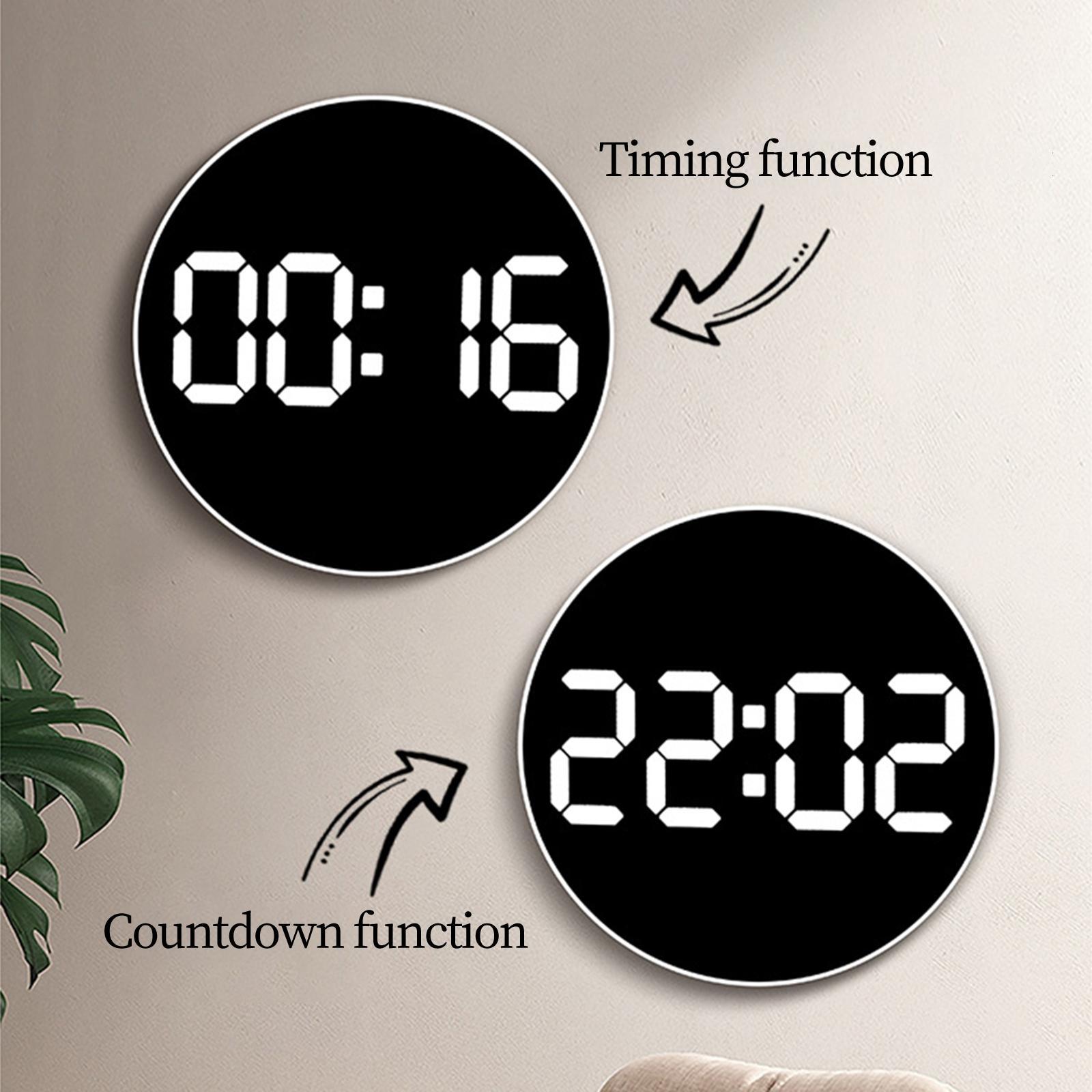 Wall Clock USB Powered Clock Digital Clock for Living Room