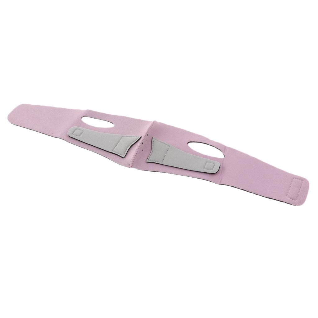 Double Chin Cheek Shaper Strap Belt V Line Face Neck Lifting Band Firming Tool - Pink/Orange