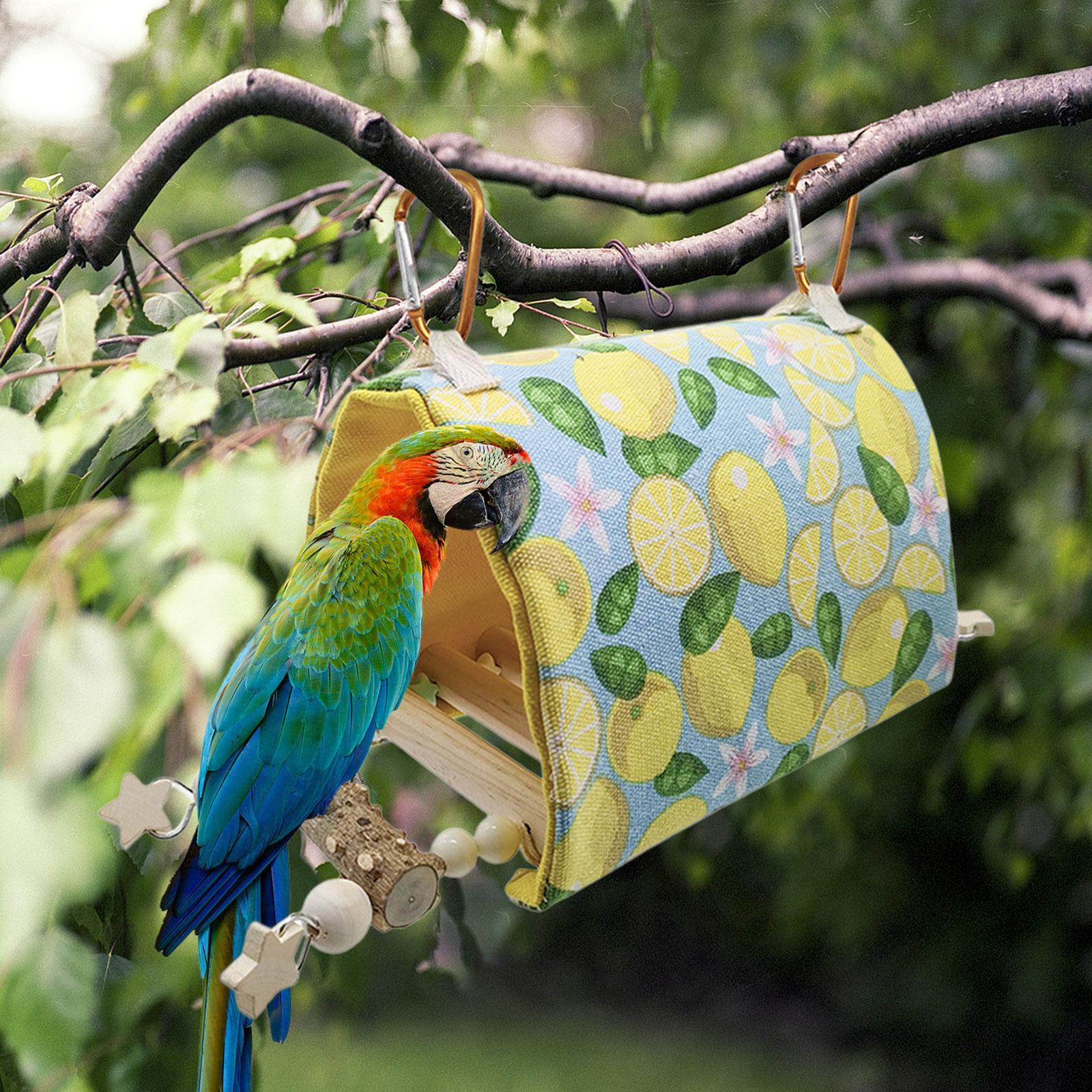 Birds Nest House Bird Perch Stand Winter Warm Bird Toy Bird Cage Perch Stand