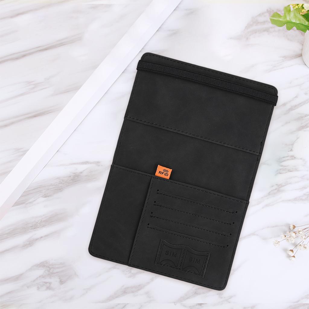 Passports Holder Document Organizer Case Card Case Black