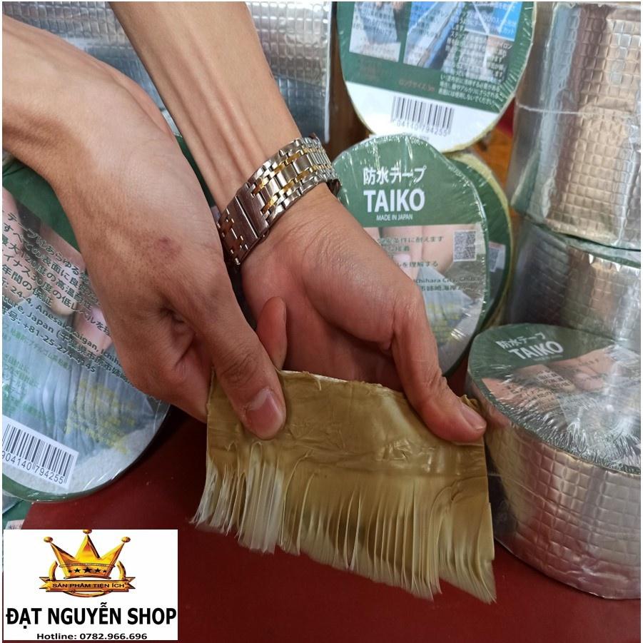 (Dài 10m, Rộng 5cm) Băng Keo, Keo Dán Chống Thấm, Chống Dột Taiko Nhật Bản Băng Keo Chống Thấm Dột,Vá Chám Vết Nứt Trần Sàn Nhà Taikomi Japan Băng keo chống thấm TAIKO Nhật Bản chắc chắn, chống thấm dột, dán tường, dán mái tôn, máng xối, lô gia