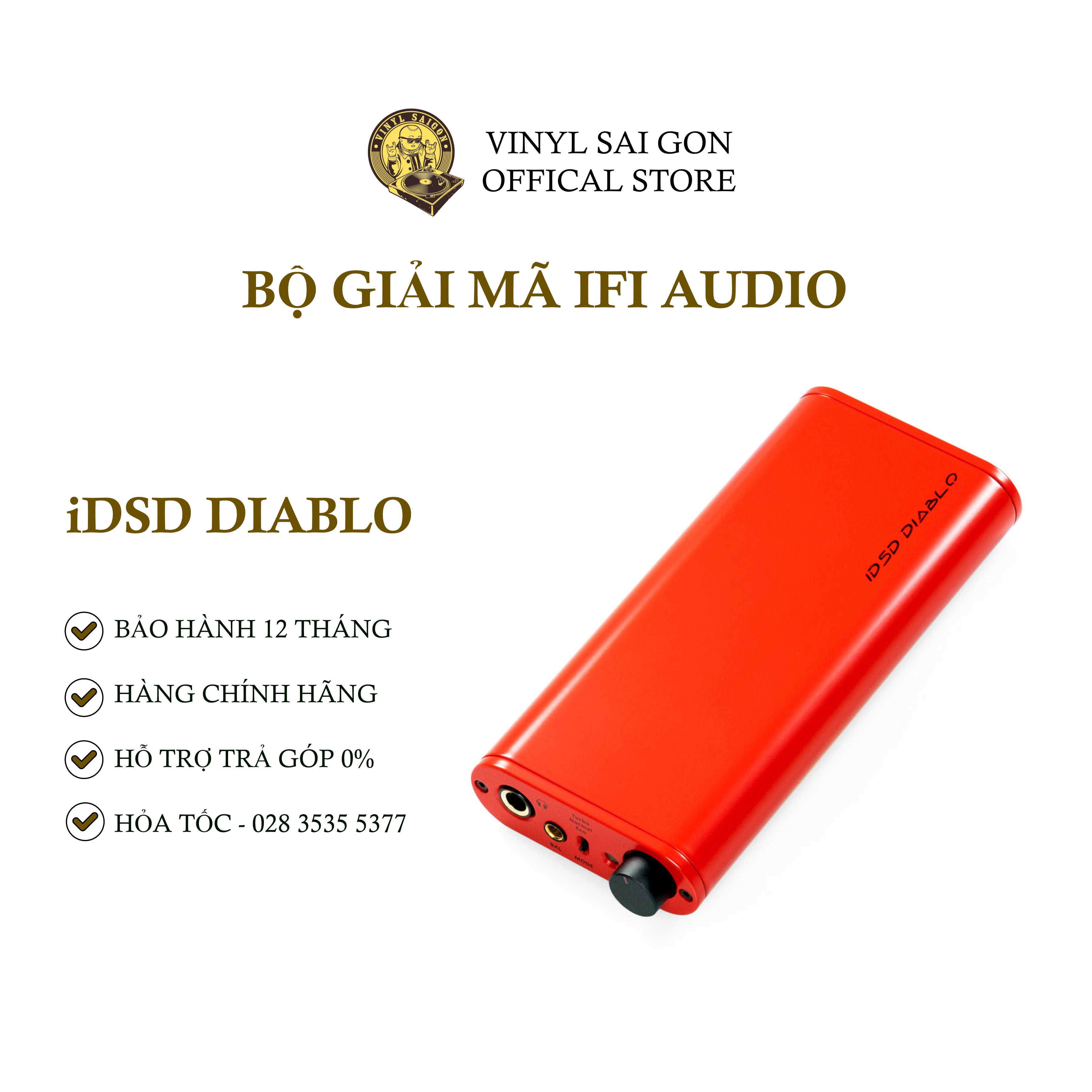 Bộ Giải Mã Dac/Amp iFi iDSD Diablo - Hàng Chính Hãng