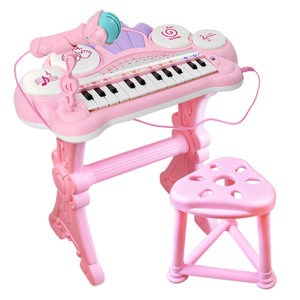 Đồ chơi bộ Đàn piano 2 màu hát được cho bé - Hộp quà tặng hấp dẫn