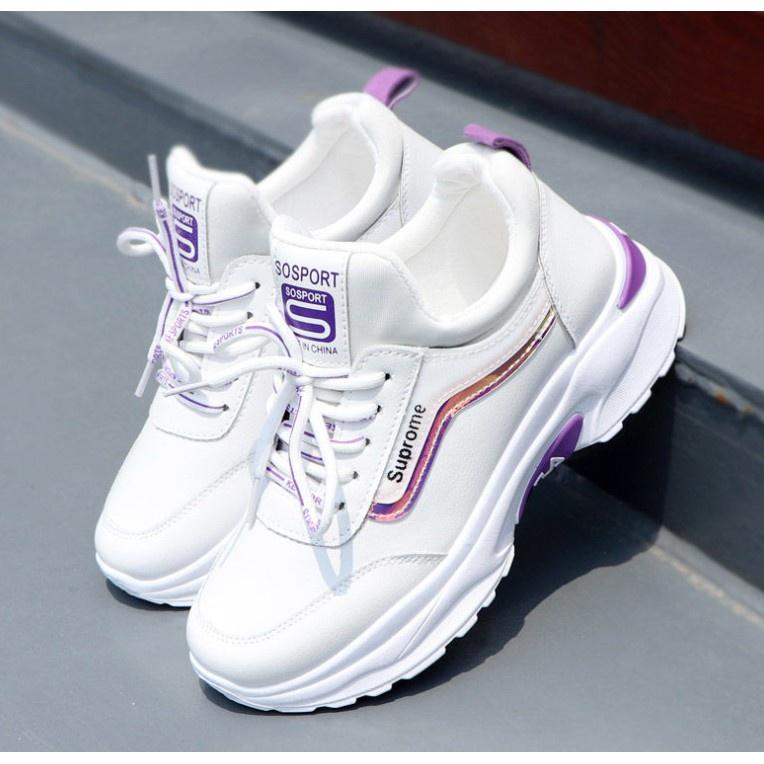 Giày sneaker nữ (trắng tím) 000037