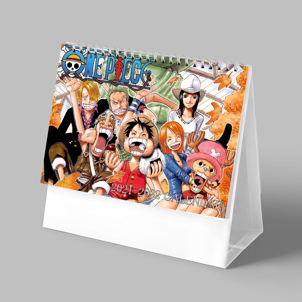 (Lịch 2023) Lịch One Piece ĐẢO HẢI TẶC in ảnh đẹp anime chibi lịch để bàn