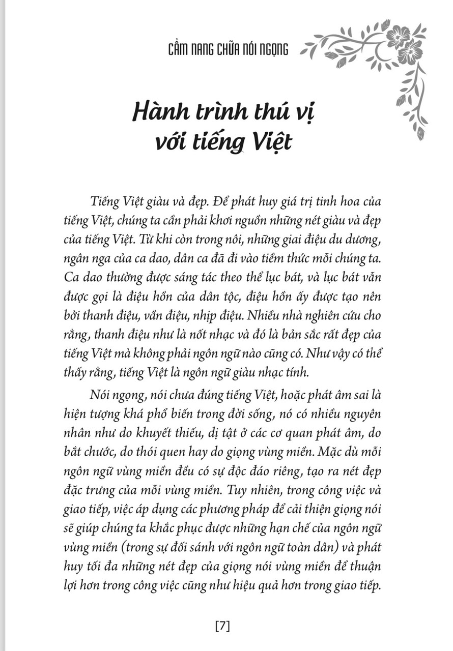 Sách - Cẩm nang chữa nói ngọng (Nguyễn Thị Thanh Mai)