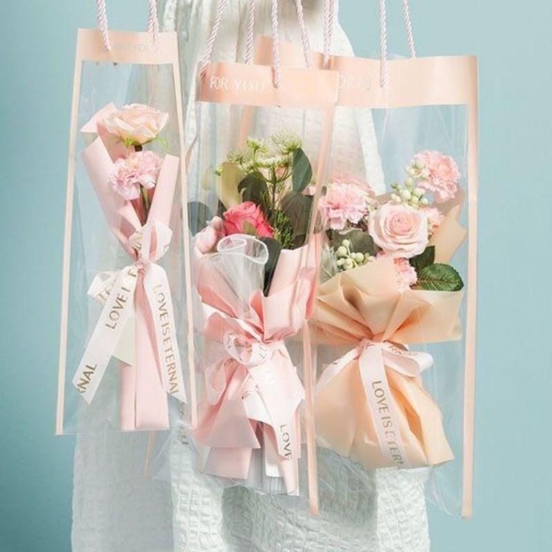 Túi trong suốt đựng hoa, đựng quà tặng sang trọng và tiện lợi
