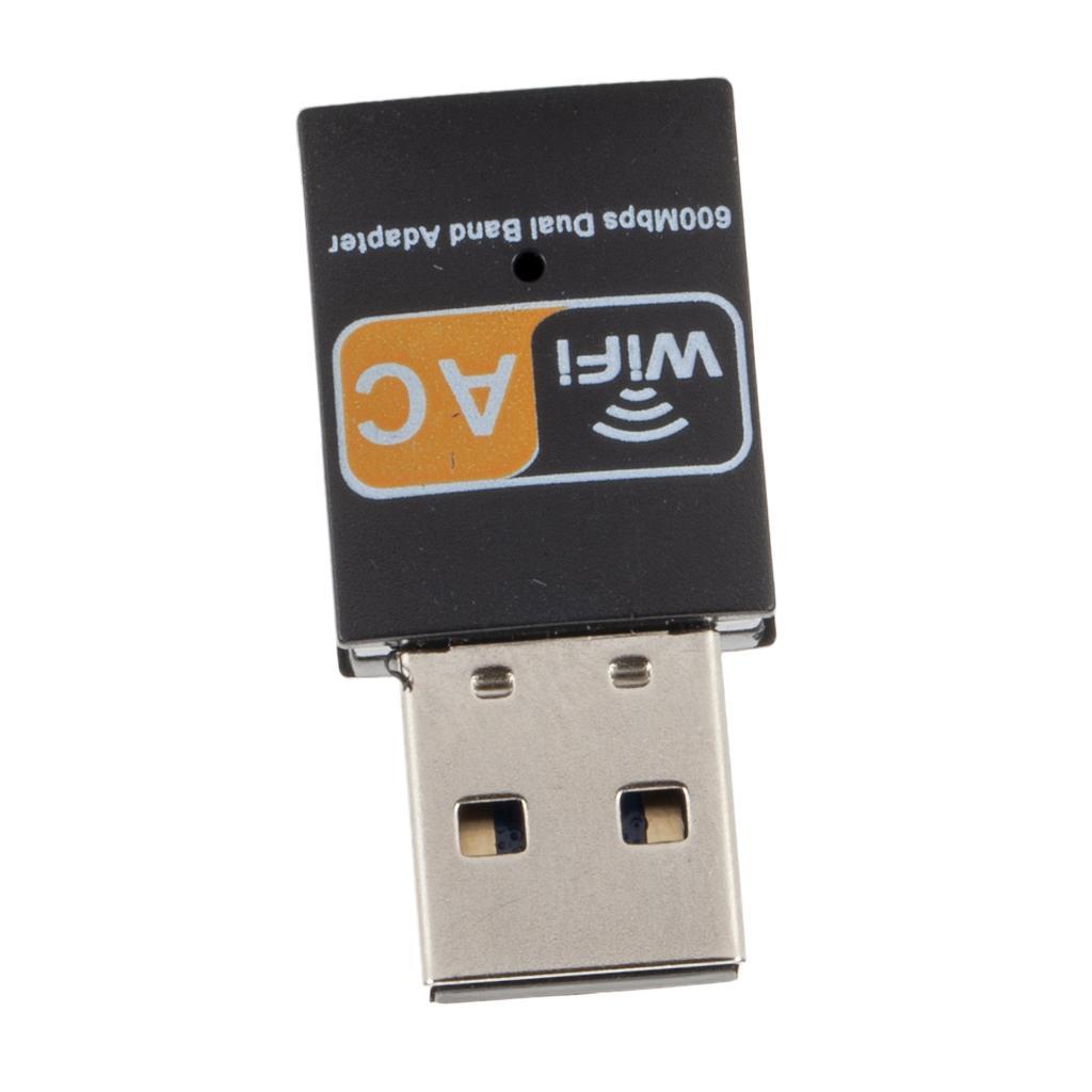 2x 5G USB Dual-band Wireless Adapter 600Mbps Network Signal Wifi Receiver