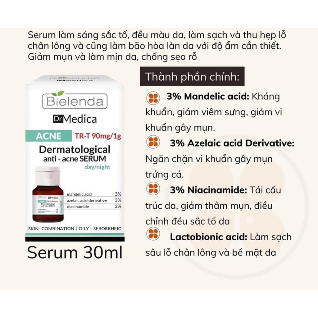 Serum cho da mụn Bielenda Medica Anti Acne loại bỏ mụn tái tạo da