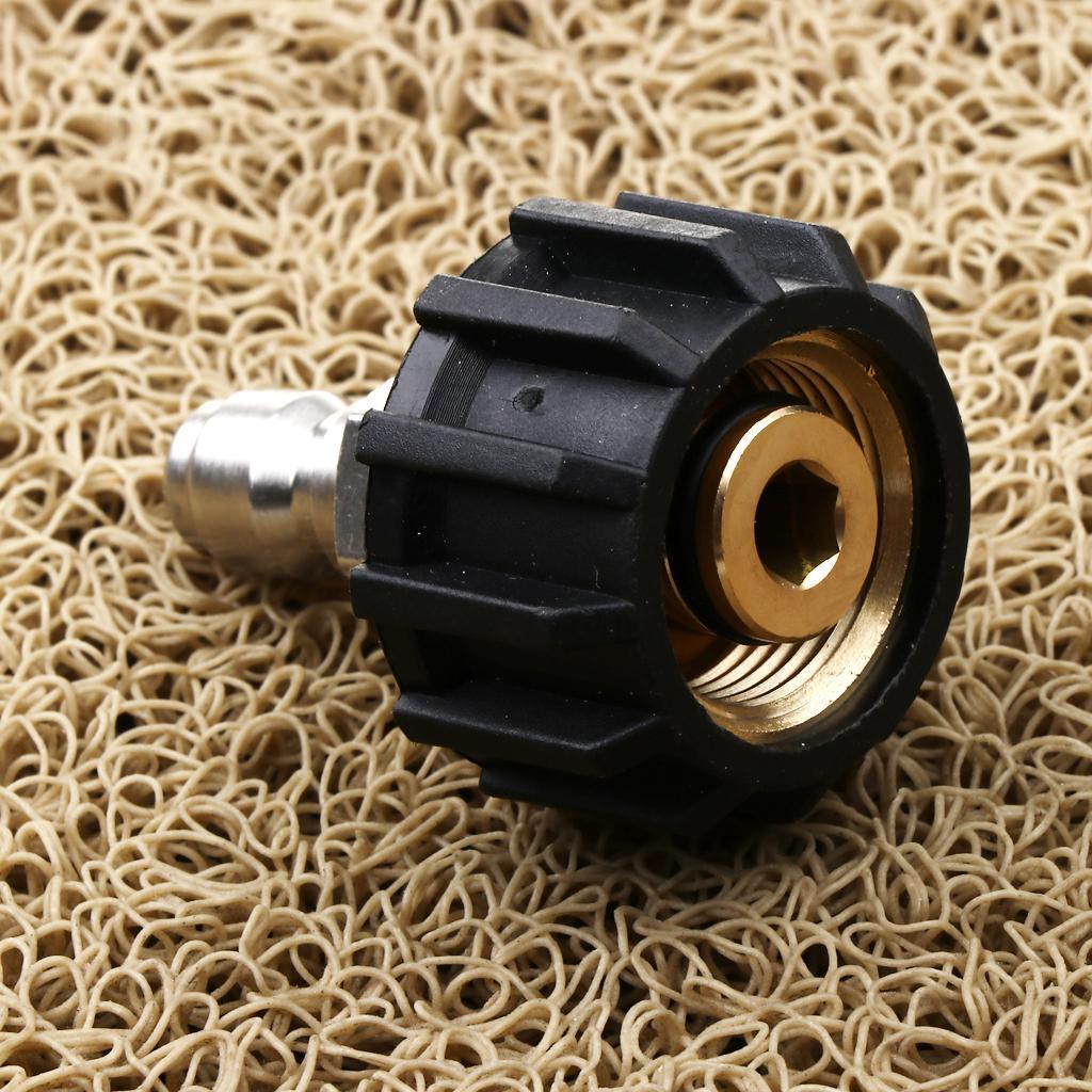 2 Pieces Pressure Washer Female M22/14 to 1/4 Male Plug Brass