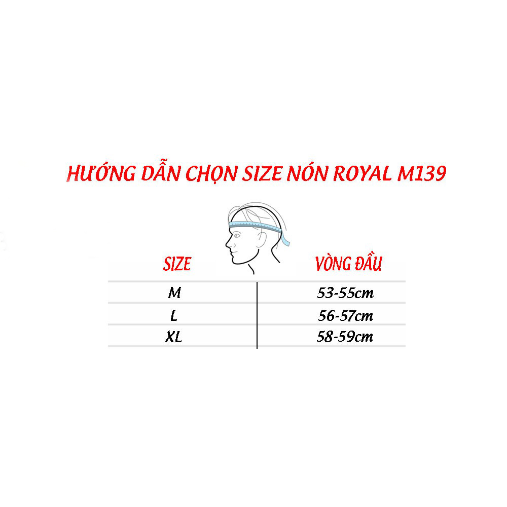 Mũ bảo hiểm 3/4 Royal M139 kính âm đen nhám - Tháo lót được - Kèm balo rút chống trầy thương hiệu